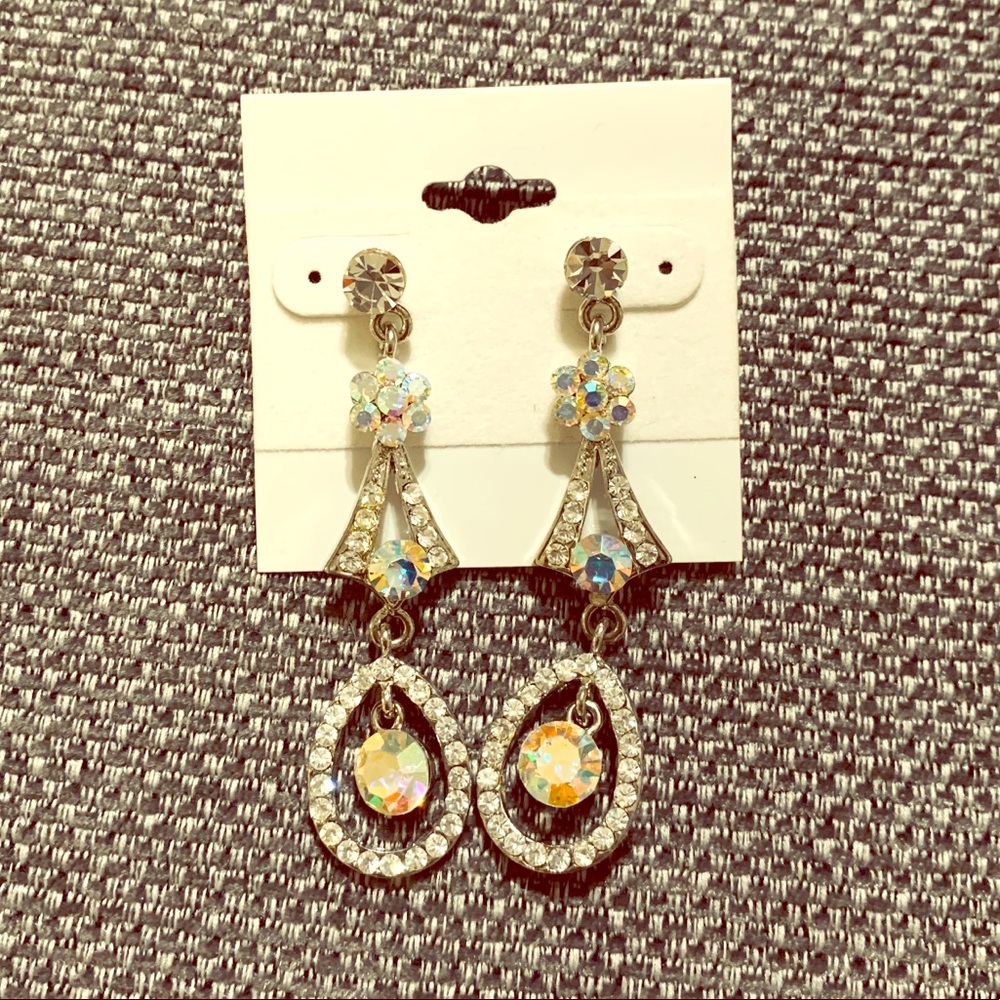 Crystal chandelier earrings.
